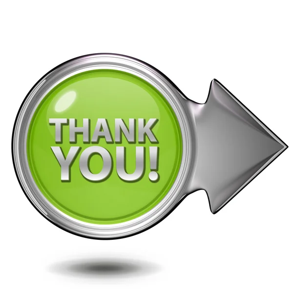 Thank you circular icon on white background — Stock Photo, Image