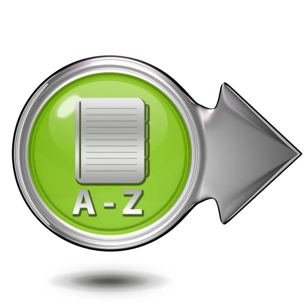 Ícone circular A-Z no fundo branco — Fotografia de Stock
