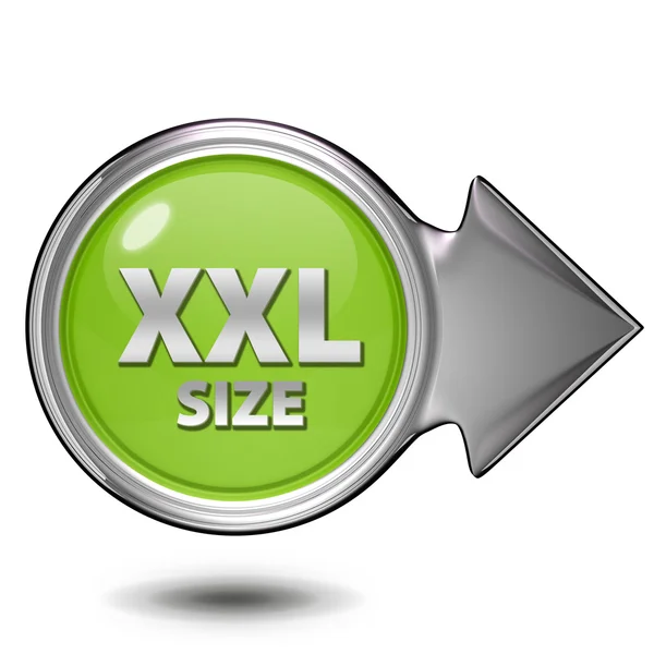 XXL розмір кругової значок на білому тлі — стокове фото