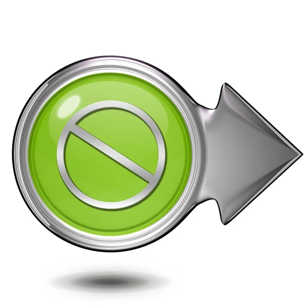 Ban circular icon on white background — Stock Photo, Image