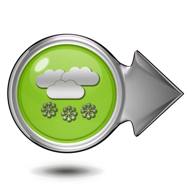 Snow circular icon on white background — Stock Photo, Image