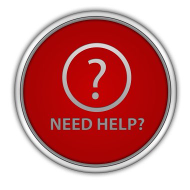 beyaz zemin üzerinde dairesel simgesi yardım