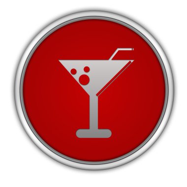 Beyaz arka plan üzerinde içki dairesel simgesi