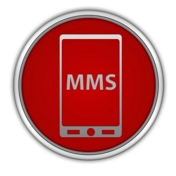 Mms circular icon on white background — Stock Photo, Image