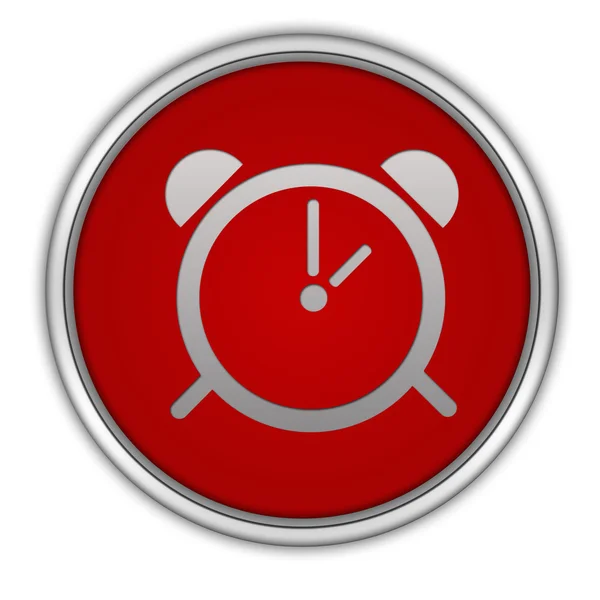 Alarm circular icon on white background — Stock Photo, Image