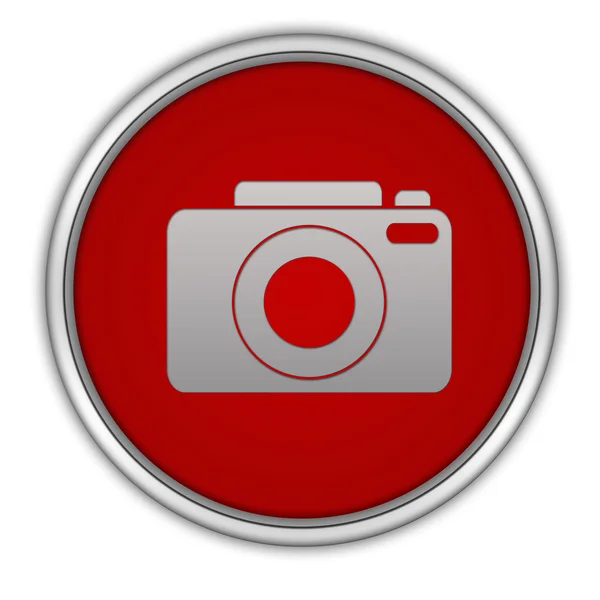 Foto runda ikonen på vit bakgrund — Stockfoto