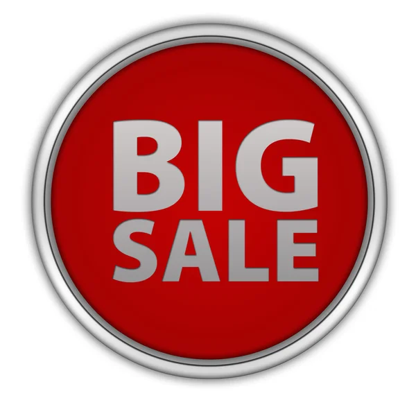 Ícone circular grande venda no fundo branco — Fotografia de Stock