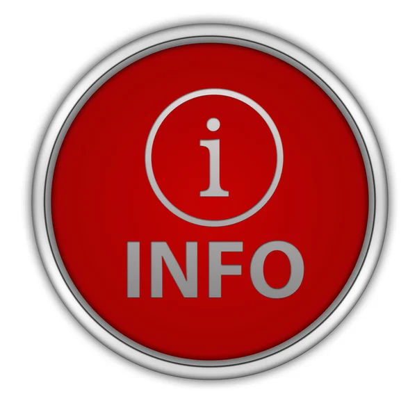 Icono circular de información sobre fondo blanco —  Fotos de Stock