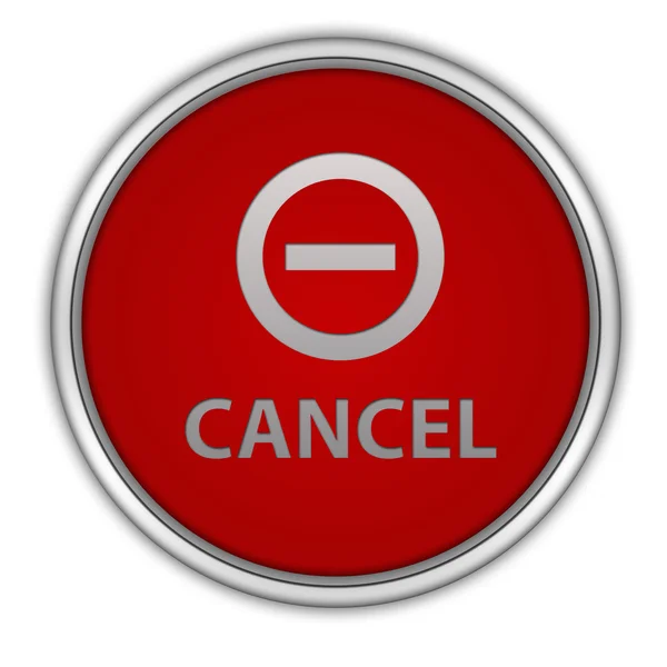 Cancel circular icon on white background — Stock Photo, Image