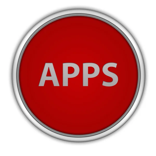 Applications icône circulaire sur fond blanc — Photo