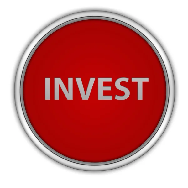Investir icône circulaire sur fond blanc — Photo