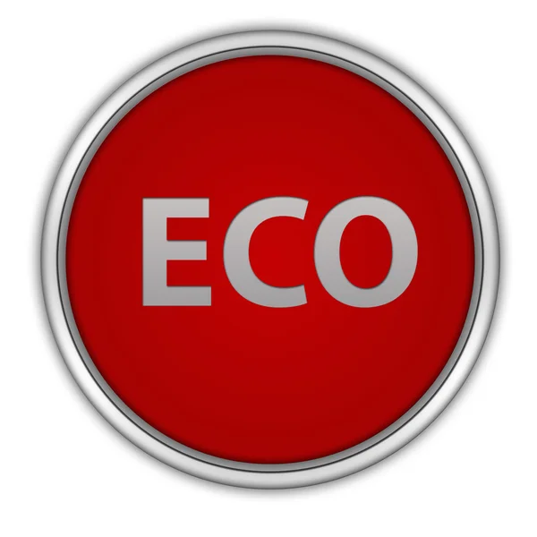 Icono circular eco sobre fondo blanco — Foto de Stock