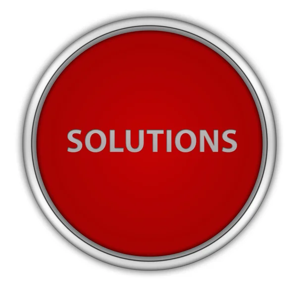 Soluciones icono circular sobre fondo blanco —  Fotos de Stock