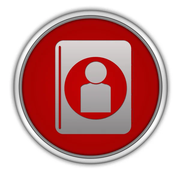 Okrągła ikona profilu na białym tle — Zdjęcie stockowe