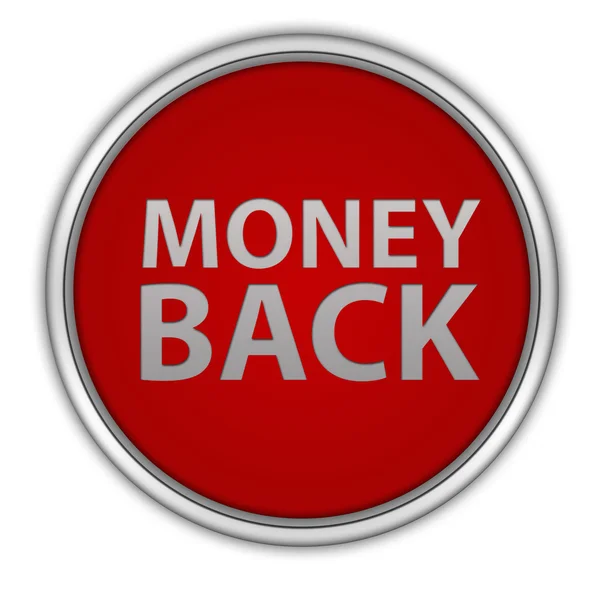 Money back circular icon on white background — Stock Photo, Image