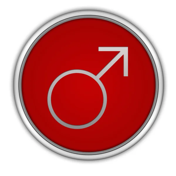 Icône circulaire masculine sur fond blanc — Photo