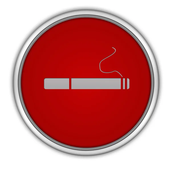 Cigaretta kör alakú ikon fehér háttér — Stock Fotó