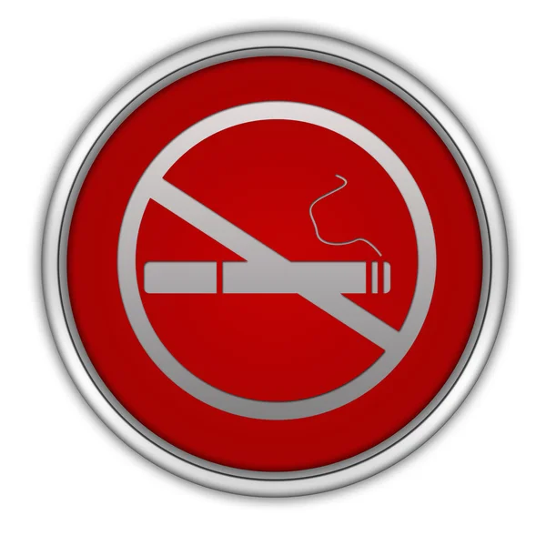 Циркулярна іконка сигарети на білому тлі — стокове фото