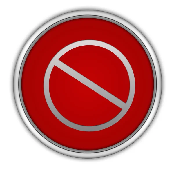 Ban circular icon on white background — Stock Photo, Image