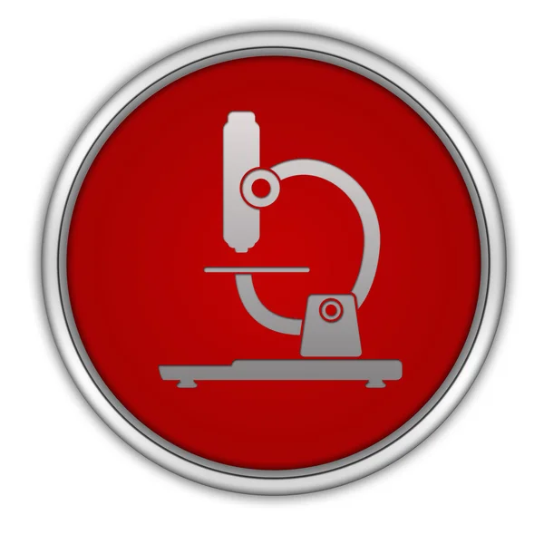 Microscope circular icon on white background — Stock Photo, Image