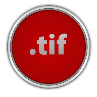 .beyaz arka plan üzerinde tif dairesel simgesi