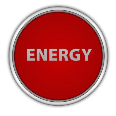 Beyaz arka plan üzerinde enerji dairesel simgesi