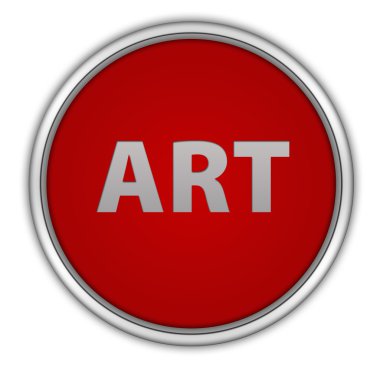 Beyaz arka plan üzerinde sanat dairesel simgesi