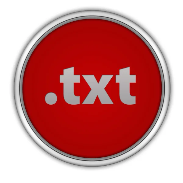 .txt circular icon on white background — Stock Photo, Image