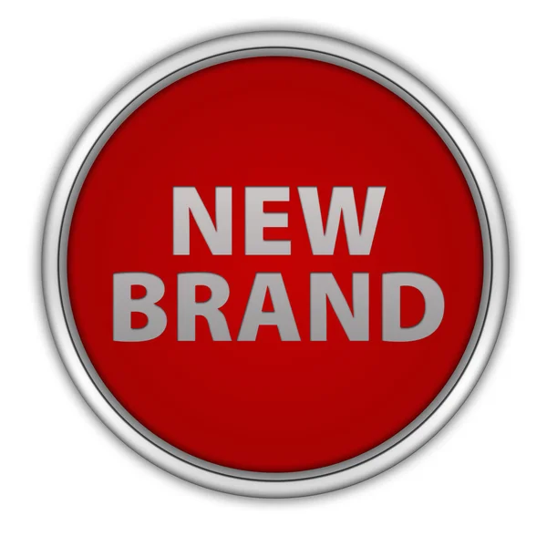 Novo ícone circular da marca no fundo branco — Fotografia de Stock