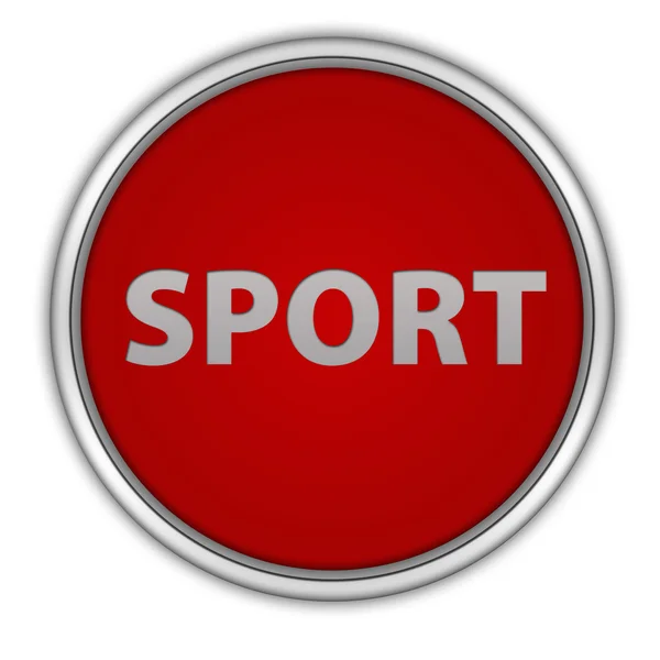 Kulatá ikona sport na bílém pozadí — Stock fotografie