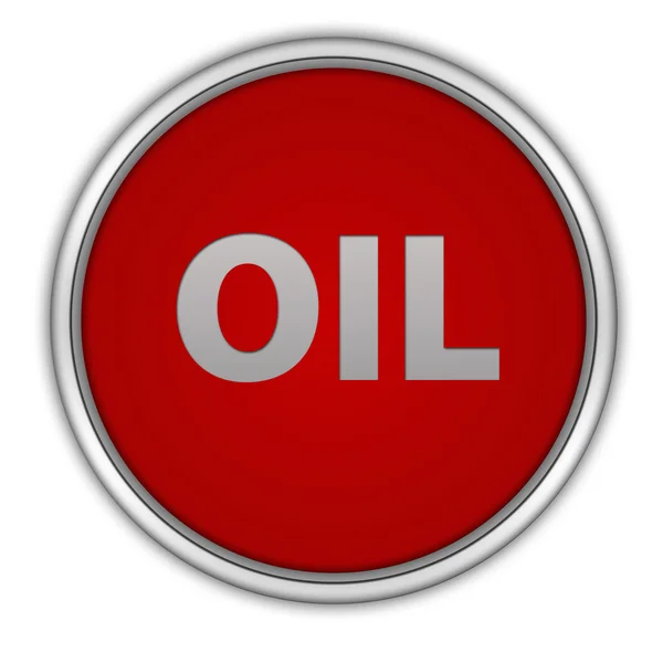 Oil circular icon on white background — Stock Photo, Image