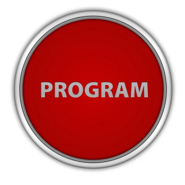 Programa icono circular sobre fondo blanco —  Fotos de Stock
