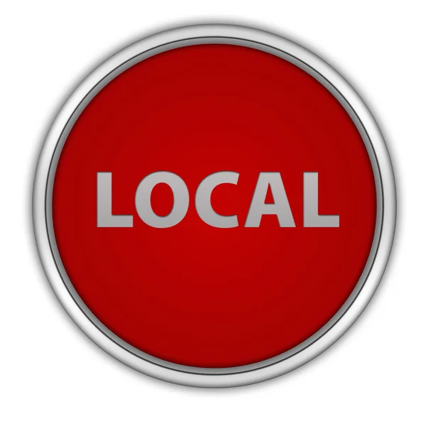 Lokales rundes Symbol auf weißem Hintergrund — Stockfoto