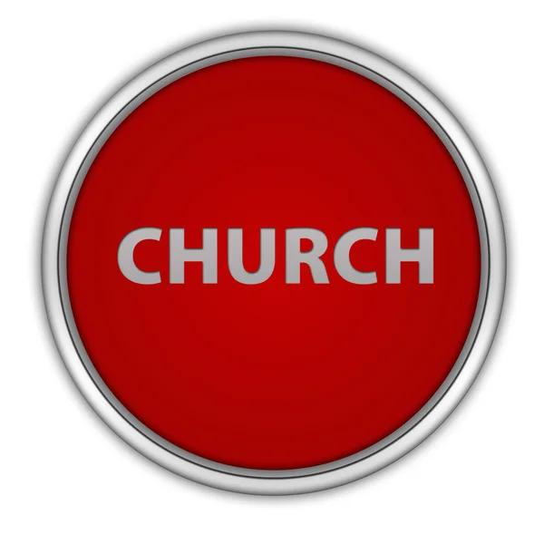 Church circular icon on white background — Stock Photo, Image