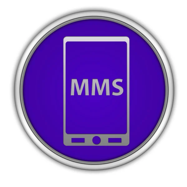MMS circulaire pictogram op witte achtergrond — Stockfoto