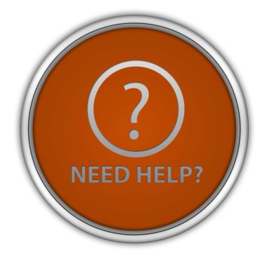 beyaz zemin üzerinde dairesel simgesi yardım