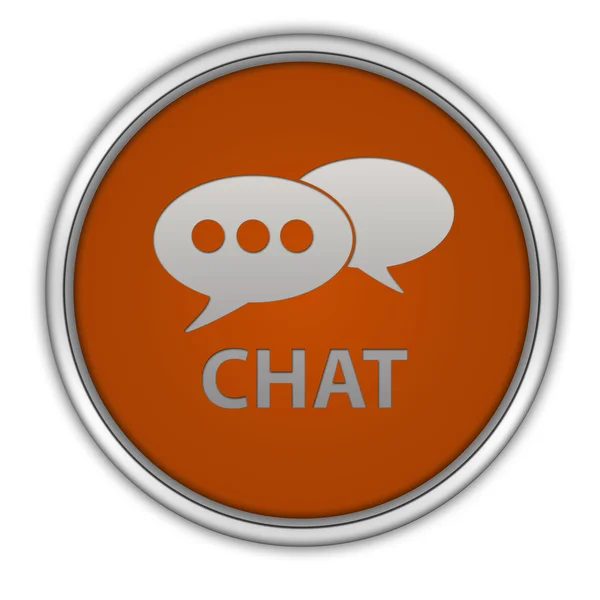 Chat cirkulär ikonen på vit bakgrund — Stockfoto