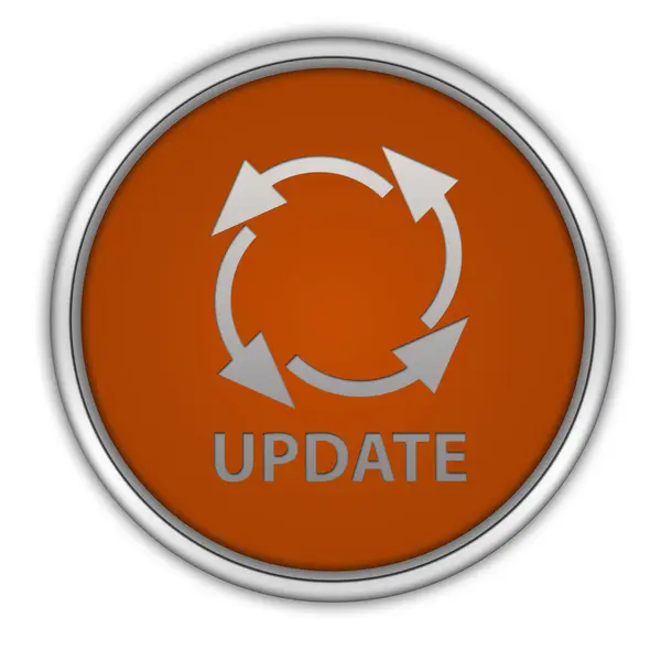 Atualizar ícone circular no fundo branco — Fotografia de Stock