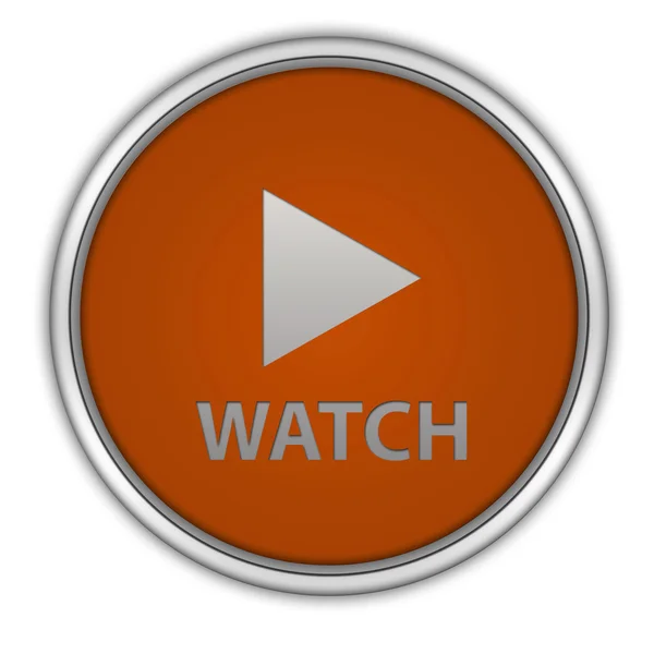 Watch circular icon on white background — Stock Photo, Image