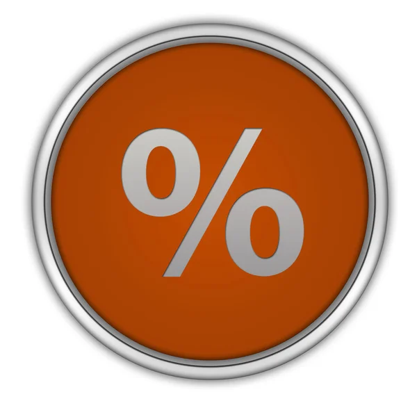 Percent circular icon on white background — Stock Photo, Image