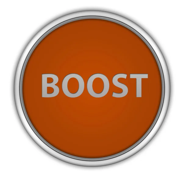 Boost circular icon on white background — Stock Photo, Image