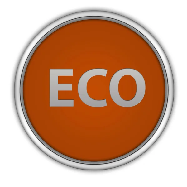 Eco κυκλική εικόνα σε άσπρο φόντο — Φωτογραφία Αρχείου