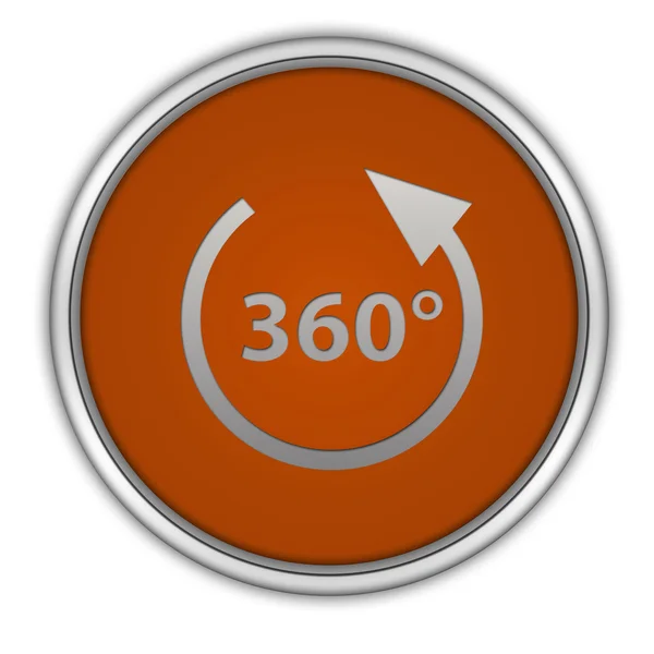 360 degrees circular icon on white background — Stock Photo, Image