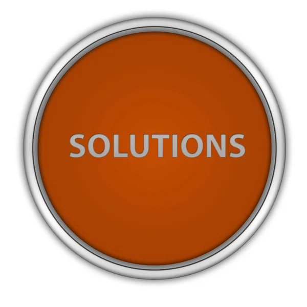 Solutions circular icon on white background — Stock Photo, Image