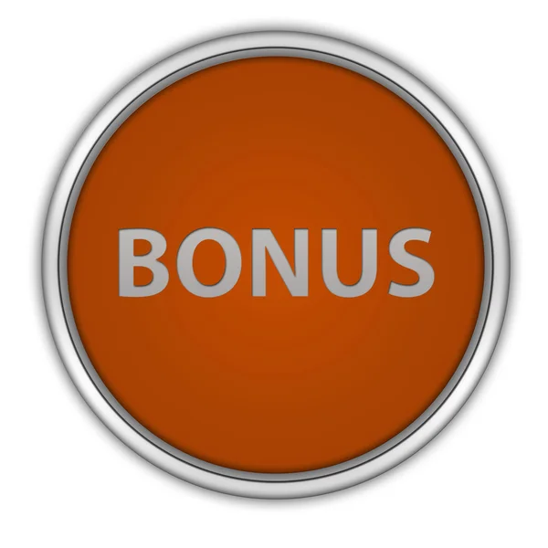 Bonus circular icon on white background — Stock Photo, Image