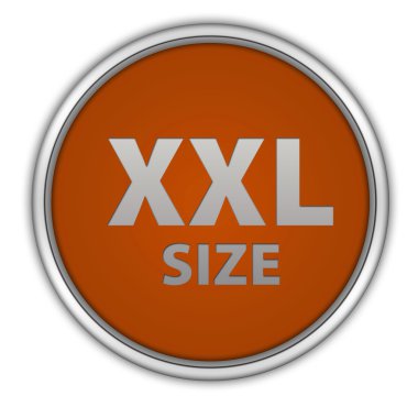 XXL boyutu dairesel simgesi beyaz arka plan üzerinde