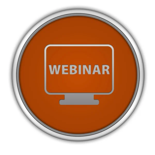 Webinar circular icon on white background — Stock Photo, Image