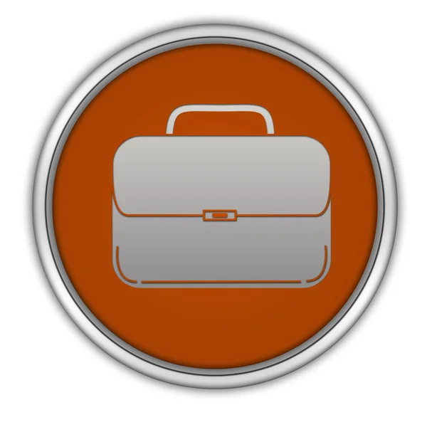 Saco ícone circular no fundo branco — Fotografia de Stock