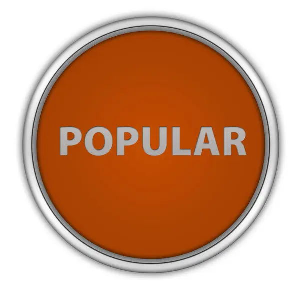 Populaire circulaire pictogram op witte achtergrond — Stockfoto