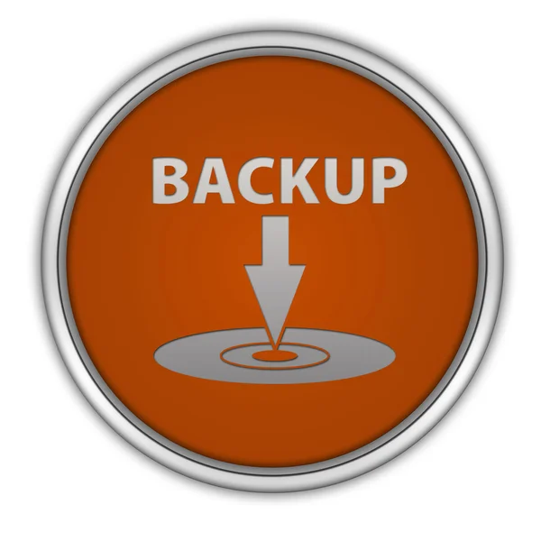 Backup kreisförmiges Symbol auf weißem Hintergrund — Stockfoto